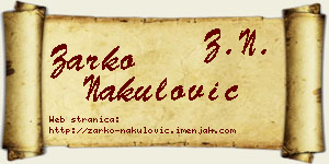 Žarko Nakulović vizit kartica